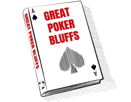 BOOK WITH THE WORDS GREAT POKER BLUFFS ON THE COVER