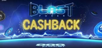 Cash in with BLAST Cashback Up to 50% of Fees at 888poker!