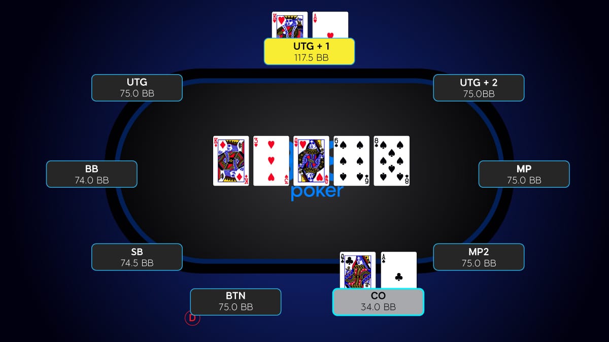 10-handed poker table with seat names