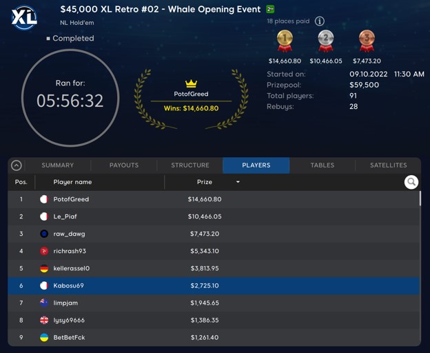 Pair of Maltese Players Battle in Whale Opening Event