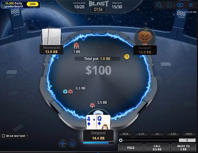 New 888poker PC Platform - Upgraded BLAST Tables