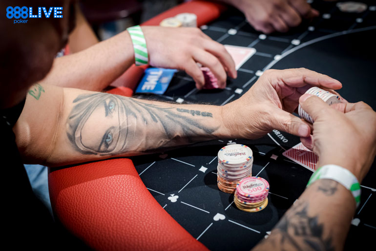 Poker Tattoo With Playing Cards & Money