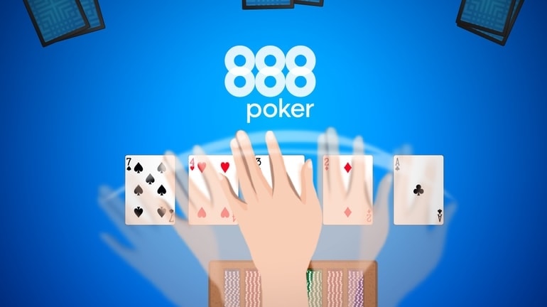 Hands dealing cards at poker table – moving fast