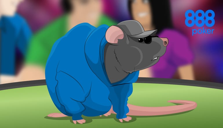 Mouse dressed as a poker player
