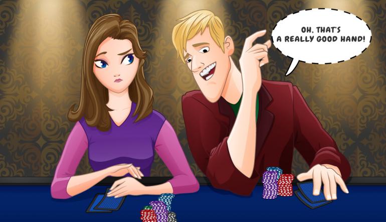 Is it ok to talk at the poker table?