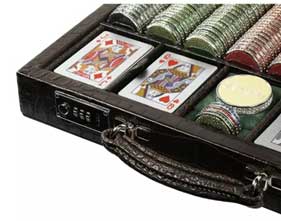 Swarovski and Alligator Luxury Poker Set