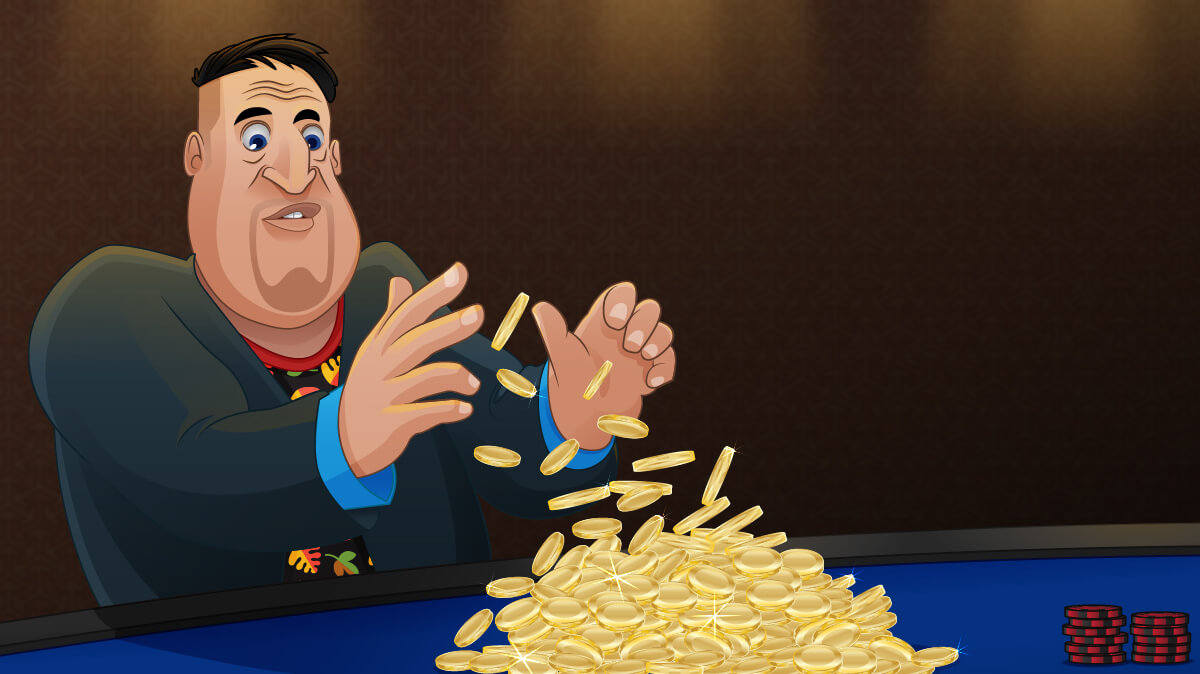 poker player with money