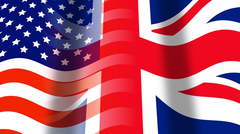UK and US Flags together