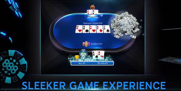 Sleeker game experience Poker 8