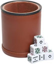leather-lined dice cup