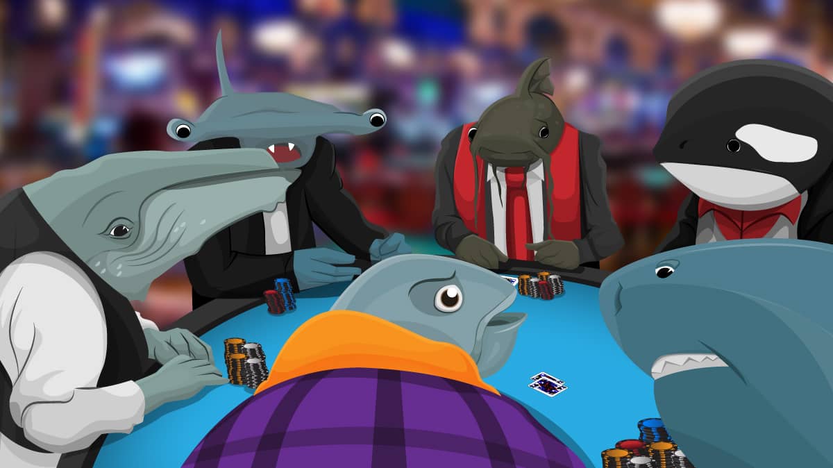 types of players sat around a poker table