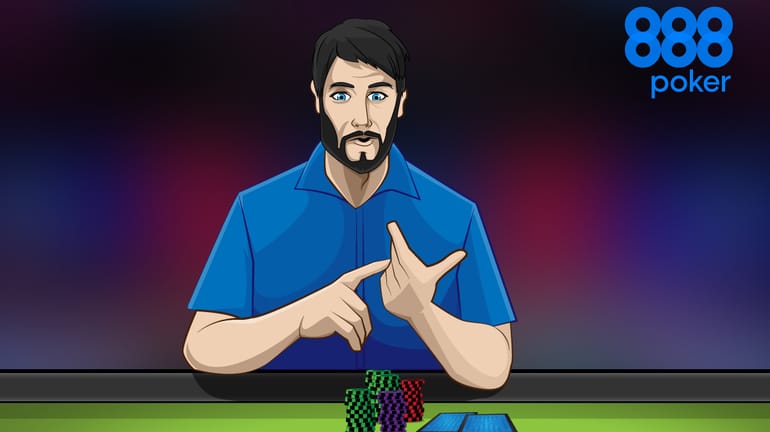 poker player counting on his fingers