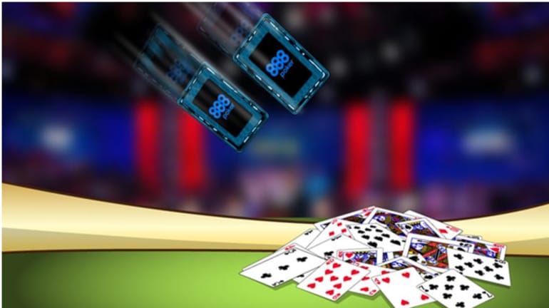 poker player tossing two cards