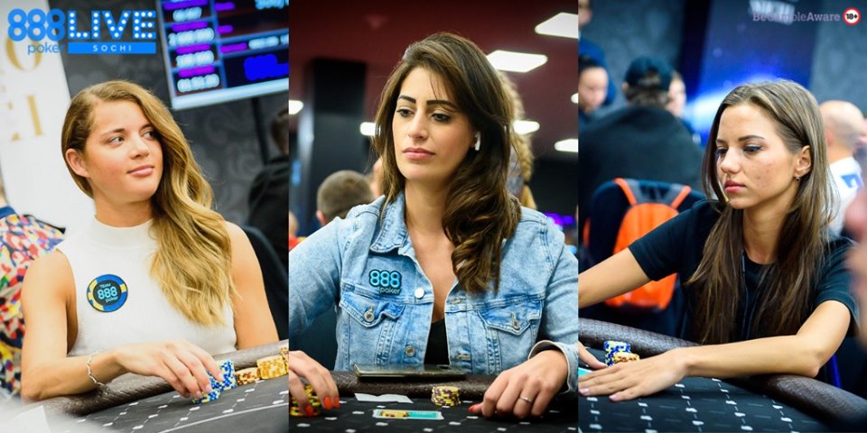 888poker ambassadors Vivian Saliba, Sofia Lovgren and Daria Feshchenko