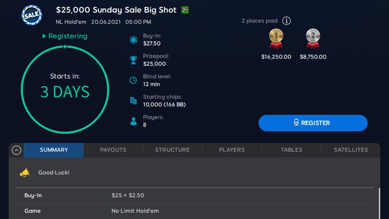 $25K Sunday Sale Big Shot - now $27.50 (was $55)