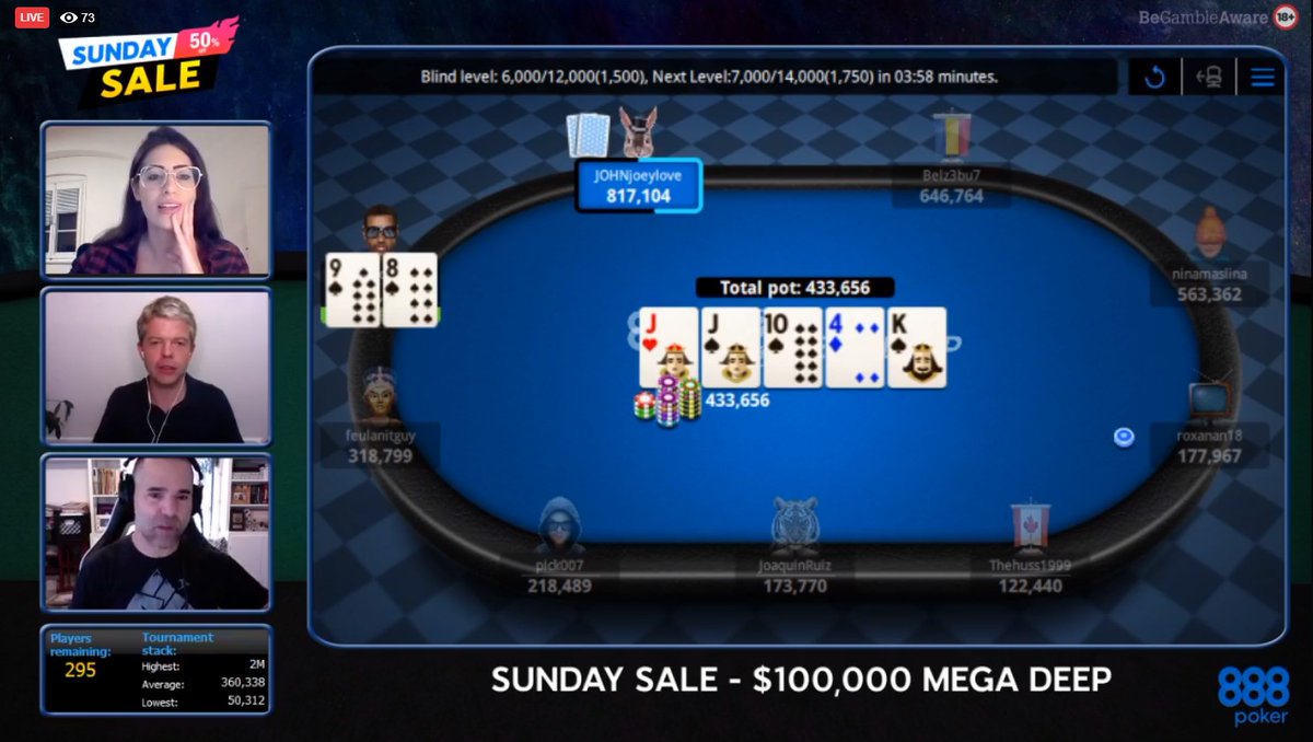 Live Streaming of Sunday Sale Tournaments