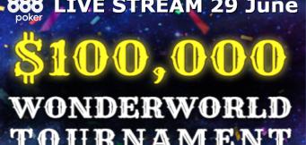 888poker Live Streams $100K GTD WonderWorld – Biggest Ever in Terms of Player Numbers!
