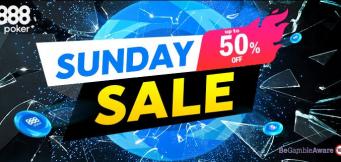 The Sunday Sale Hits 888poker Tables with Up to 50% Discount Off Buy-ins!