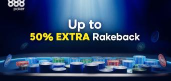 Get Up to 50% Rakeback at the 888poker Cash Tables!