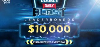 888poker’s BLAST Leaderboards Daily Prize Pool Doubled to $10,000!