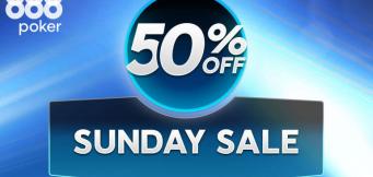 888poker’s Sunday Sale Returns 13 August with Up to Half Off Buy-ins!