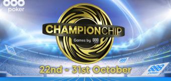 Let the Games Begin with 888poker’s $500K GTD ChampionChip Series this October!