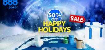 Start the Holiday Season with 50% OFF Tournaments in 888poker’s Happy Holidays Sale!