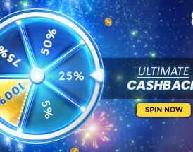 Play the Ultimate Cashback Spin and Win up to 100% Cashback!