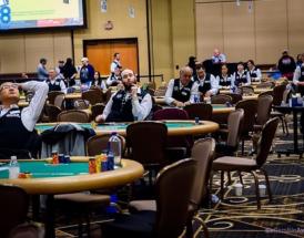 Poker table in Vegas