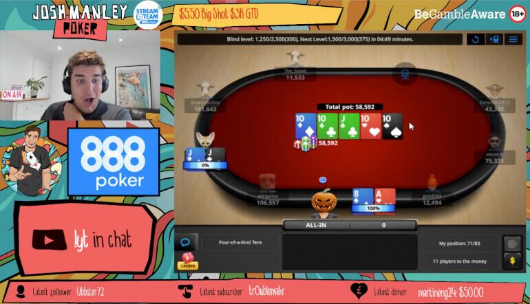 888 poker chat whats the