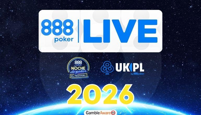 888poker Reveals Exciting Live Stops for the 2026 Season, including UKPL & Noche de Poker El Festival!