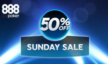 The Sunday Sale Slashes 888poker Sunday Majors with Up to 50% Off Buy-ins!
