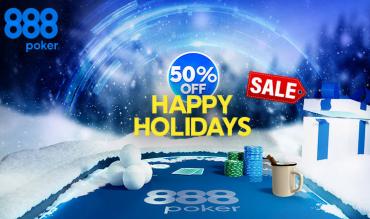 Start the Holiday Season with 50% OFF Tournaments in 888poker’s Happy Holidays Sale!