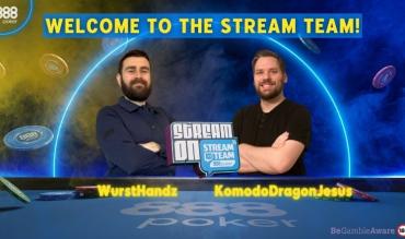 888poker has Chosen “Wursthandz” and “KomodoDragonJesus” as Stream On Contest Winners!