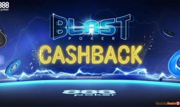 Cash in with BLAST Cashback Up to 50% of Fees at 888poker!