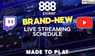 888poker Launches Brand New Twitch 888pokerTV Streaming Schedule for 2026!