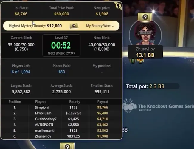 New 888poker PC Platform - Mystery Bounty (MB) Menu
