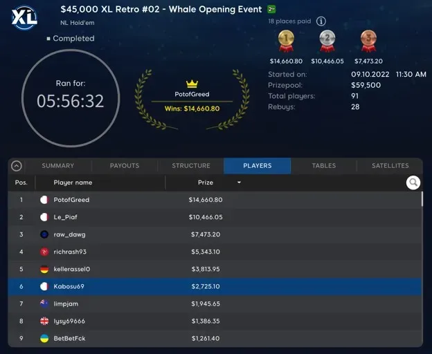 Pair of Maltese Players Battle in Whale Opening Event