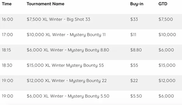 XL Winter Series Add Ons